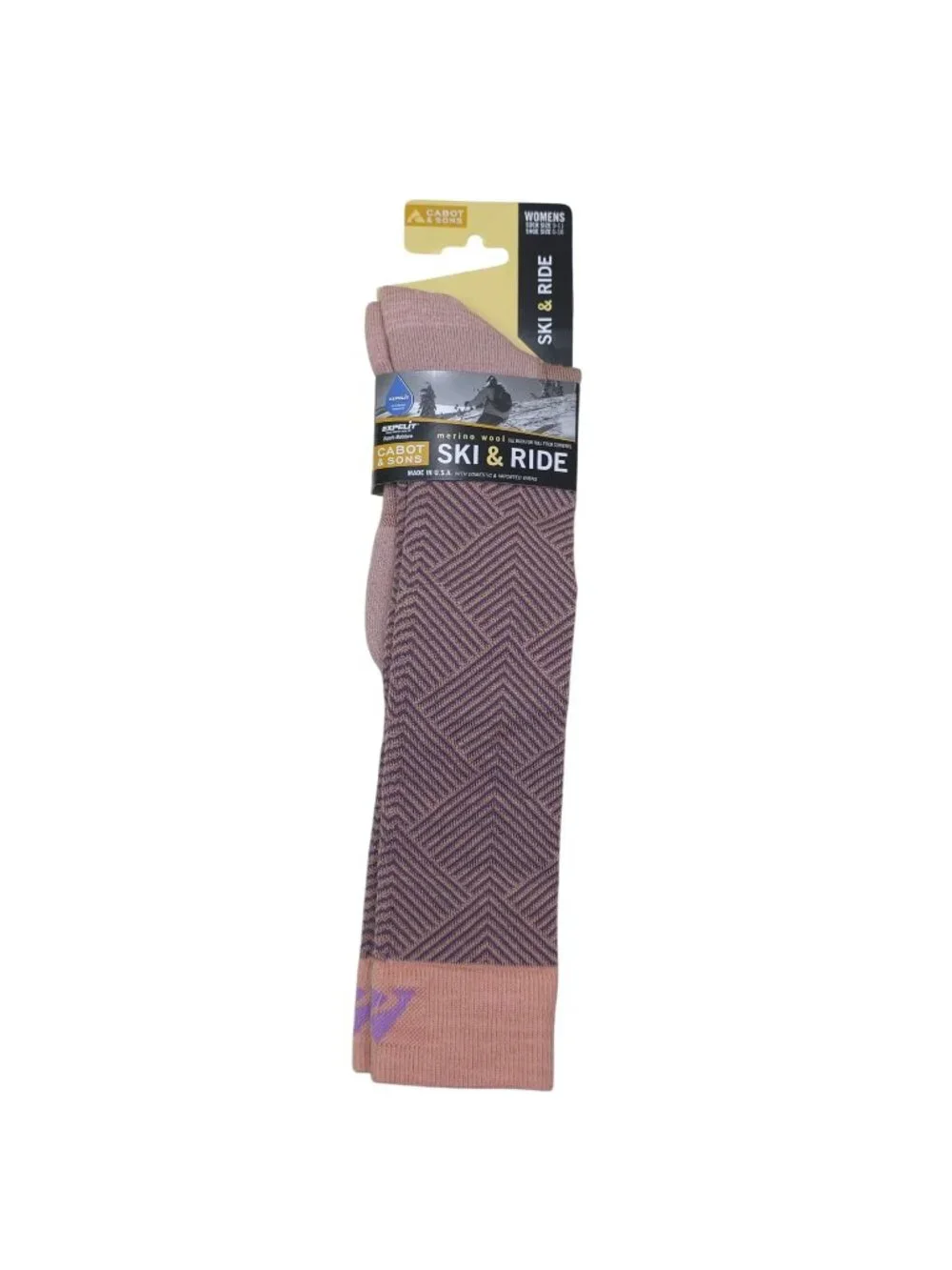Cabot & Sons Womens Ski & Ride Merino Wool Socks One Size Made In USA
